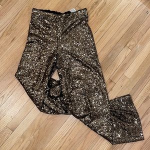 Sequined wide leg trousers!